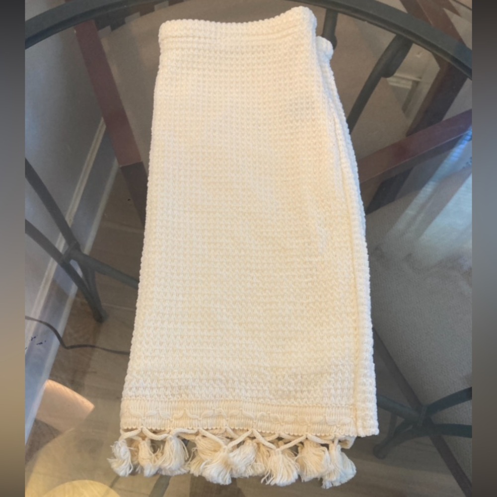 NWT SHEIN Crotchet Boho Knit White Skirt Set Size Large Bohemian Style 2 Piece - Picture 10 of 13